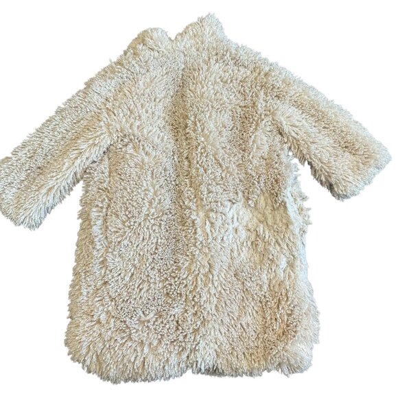 Robert Rodriguez Long-Length Shaggy Faux Fur Coat Cream Jacket Teddy Size XS - Picture 8 of 15